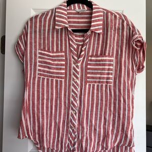Lucky Brand Boyfriend Short Sleeve Shirt